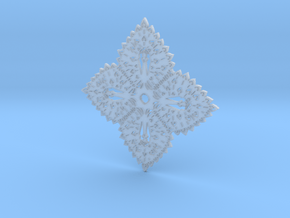 Peacock Snowflake in Clear Ultra Fine Detail Plastic