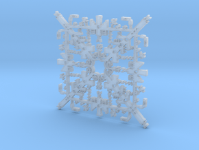 Super Mario Brothers Snowflake in Clear Ultra Fine Detail Plastic