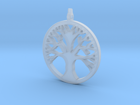 Tree Pendant in Clear Ultra Fine Detail Plastic
