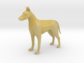 Dog With Tail in Tan Fine Detail Plastic