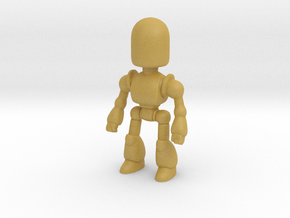 Toy Robot Large - 3D Printed Figurine in Tan Fine Detail Plastic