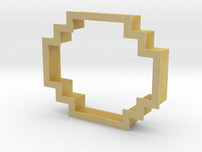 pixely cookie cutter in Tan Fine Detail Plastic