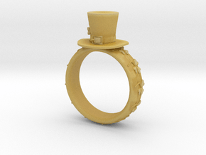 St Patrick's hat ring(size  = USA 6.5-7) in Tan Fine Detail Plastic