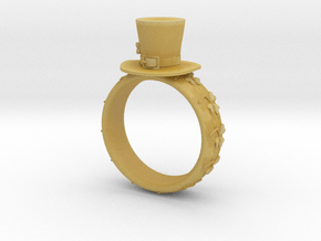 St Patrick's hat ring(size = USA 7-7.5) in Tan Fine Detail Plastic