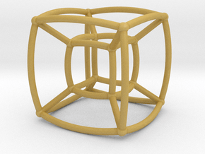 Reuleaux Hypercube in Tan Fine Detail Plastic