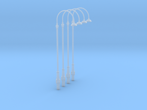 Four single station lights (HO scale) in Clear Ultra Fine Detail Plastic