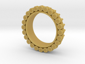 Bullet ring(size = USA 4.5-5) in Tan Fine Detail Plastic