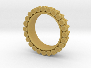 Bullet ring(size = USA 6.5-7) in Tan Fine Detail Plastic