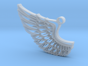 Angel Wing Pendant in Clear Ultra Fine Detail Plastic