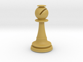 Inception Bishop Chess Piece (Heavy) in Tan Fine Detail Plastic