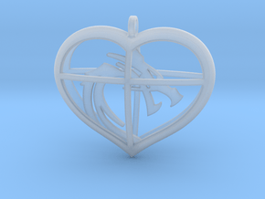 Dragon Heart in Clear Ultra Fine Detail Plastic