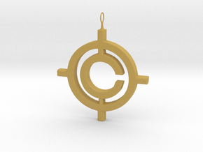 The Conspiracy Pendant in Tan Fine Detail Plastic