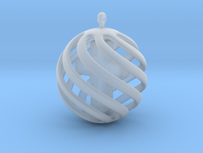 Cross sphere pendant in Clear Ultra Fine Detail Plastic