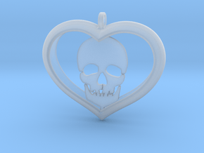 Skull Heart (2) in Clear Ultra Fine Detail Plastic