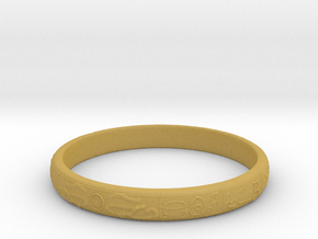 Ra ring(size = USA 5.5,Japan 10, English K) in Tan Fine Detail Plastic