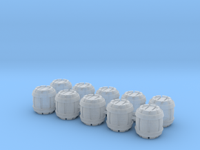 Barrels 10x10mm (10 pcs) in Clear Ultra Fine Detail Plastic
