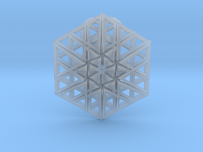 Triangular Hexagon Pendant in Clear Ultra Fine Detail Plastic
