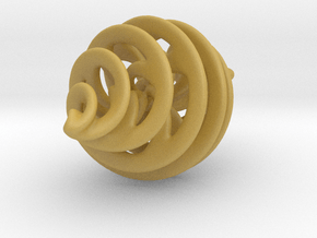 Entanglement Bauble (with loop) in Tan Fine Detail Plastic