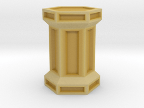 Game Piece, Power Grid, Uranium Canister Type 1 in Tan Fine Detail Plastic