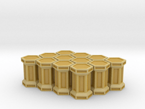 Game Piece, Power Grid, Uranium Canister Type1 x12 in Tan Fine Detail Plastic