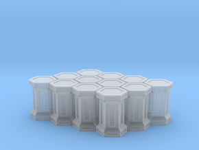 Game Piece, Power Grid, Uranium Canister Type1 x12 in Clear Ultra Fine Detail Plastic