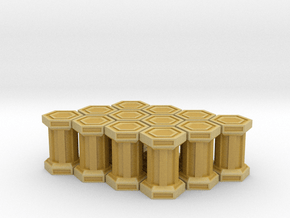 Game Piece, Power Grid, Uranium Canister Type 2 x1 in Tan Fine Detail Plastic