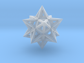 Small Stellated Dodecahedron 0.3 (inch) in Clear Ultra Fine Detail Plastic