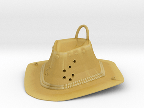 Cowboy hat in Tan Fine Detail Plastic