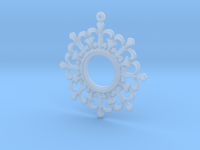 Flower shape pendant in Clear Ultra Fine Detail Plastic