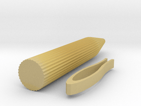 Printable Stylus Base With Clip To Glue On in Tan Fine Detail Plastic