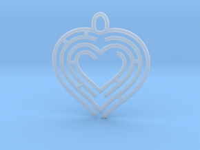 Heart pendant in Clear Ultra Fine Detail Plastic