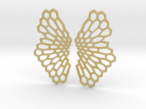 Honeycomb Butterfly Earrings / Pendant in Tan Fine Detail Plastic