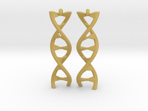 DNA Earring in Tan Fine Detail Plastic