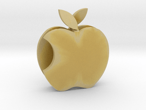 Apple Sculpture in Tan Fine Detail Plastic