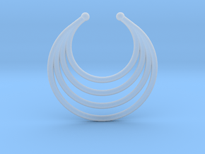 Faux Septum - Dropped Rings (medium) in Clear Ultra Fine Detail Plastic