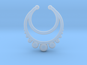 Faux Septum Dropped Ring with Spheres Under (wider in Clear Ultra Fine Detail Plastic