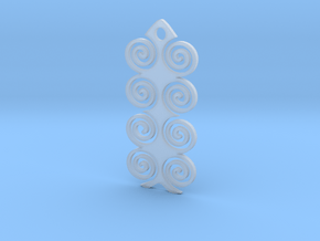Spiral Pendant in Clear Ultra Fine Detail Plastic