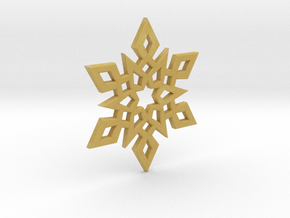 Snowflake Charm 2 in Tan Fine Detail Plastic
