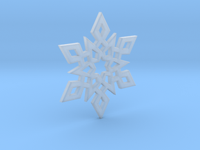 Snowflake Charm 2 in Clear Ultra Fine Detail Plastic