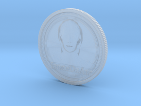 Jehanne Darc coin in Clear Ultra Fine Detail Plastic