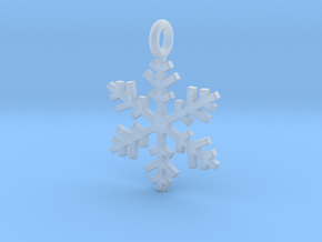 Snowflake Charm 1 in Clear Ultra Fine Detail Plastic