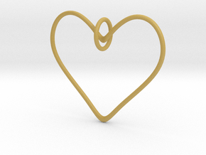 Valentines (heart) in Tan Fine Detail Plastic