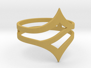  Ring Model C - Size 6 - Gold in Tan Fine Detail Plastic