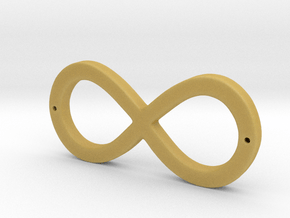Infinity Sign in Tan Fine Detail Plastic