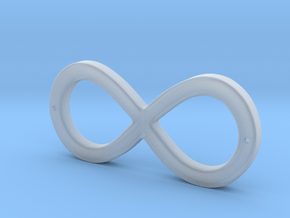 Infinity Sign in Clear Ultra Fine Detail Plastic