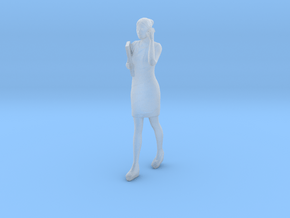Woman walking with phone 16th in Clear Ultra Fine Detail Plastic