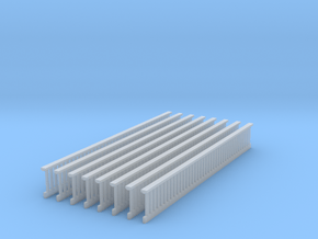 1/64 Railing Deck s scale in Clear Ultra Fine Detail Plastic