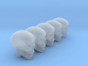 Undead, 5x Skull Conversion Kit (28mm Figures) 1 in Clear Ultra Fine Detail Plastic