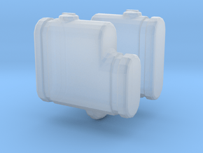 1/64 250 gallon saddle tanks, set of 2 in Clear Ultra Fine Detail Plastic