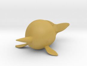 Narwhal Figurine in Tan Fine Detail Plastic